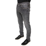 Dolce & Gabbana Dark Gray Cotton Stretch Skinny Denim Jeans PAN75582-48