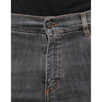 Dolce & Gabbana Dark Gray Cotton Stretch Skinny Denim Jeans PAN75582-48