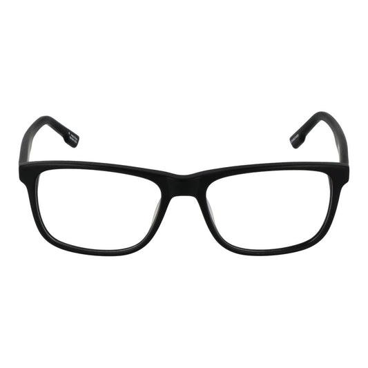 Spy Black Unisex Glasses Frame, black full-rim, rectangular plastic frame with demo lenses, 55-18-145.