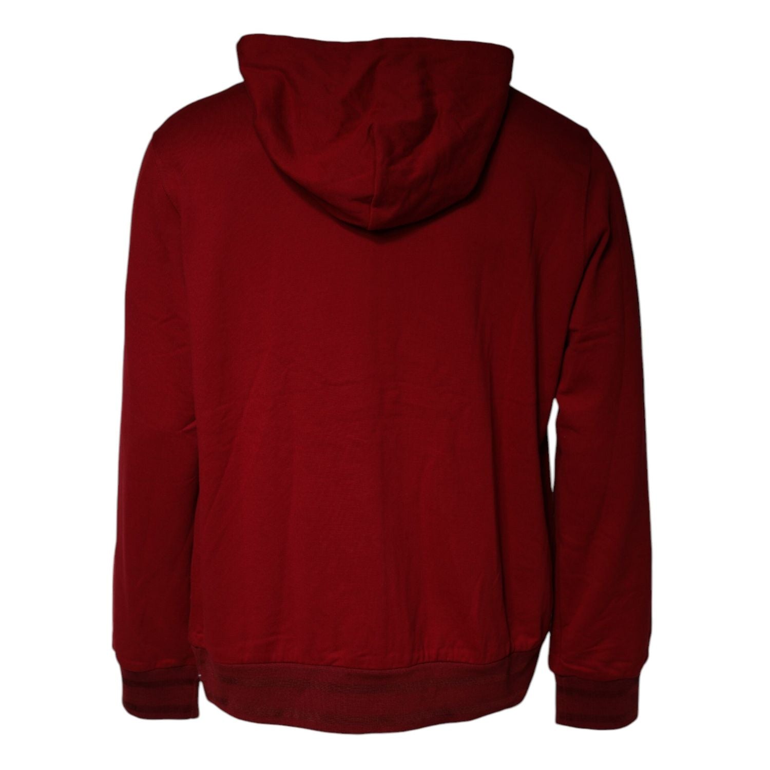 Dolce & Gabbana Red Logo Plaque Hooded Sweatshirt Sweater