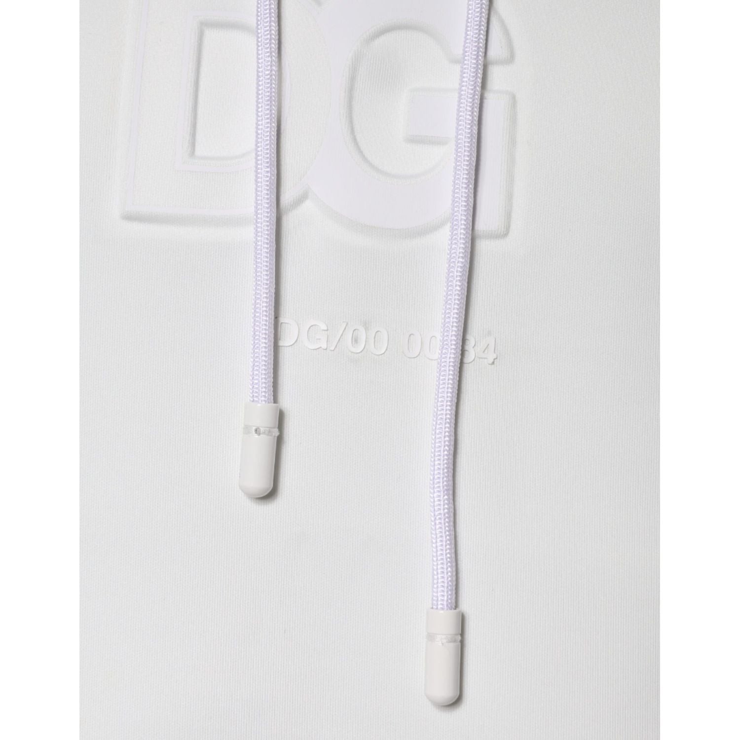 Dolce & Gabbana White DG Logo Hooded Men Sweatshirt Sweater