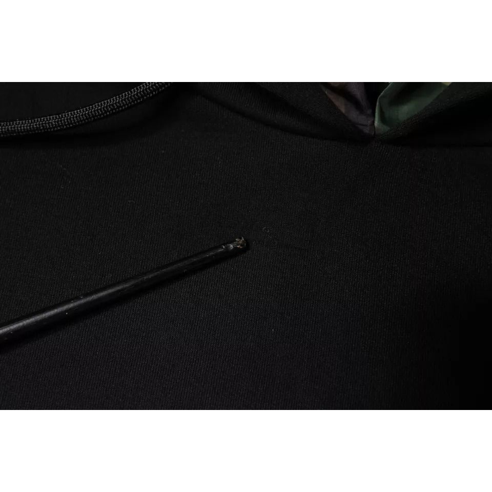 Dolce & Gabbana Black Pocket CottonHooded Sweatshirt Sweater