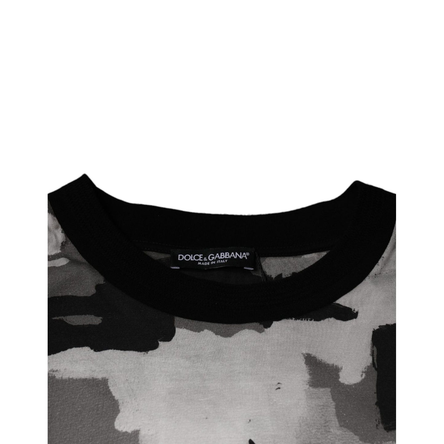 Dolce & Gabbana Multicolor Camouflage Cotton Crewneck T-shirt