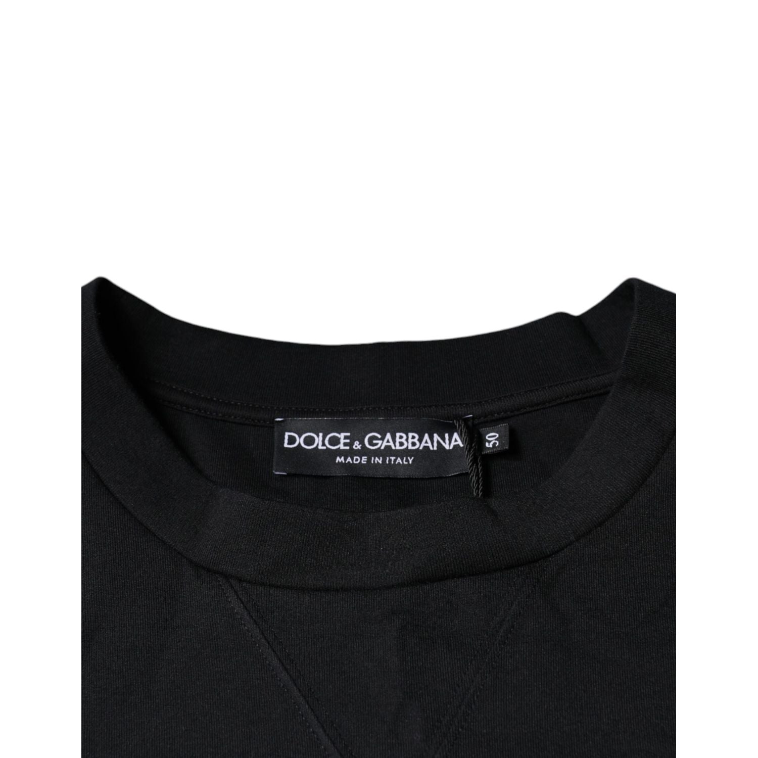 Dolce & Gabbana Black DG Logo Cotton Men Sweatshirt Sweater