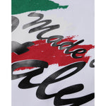 Dolce & Gabbana White Graphic Print Cotton Crew Neck T-shirt TSH86871-50