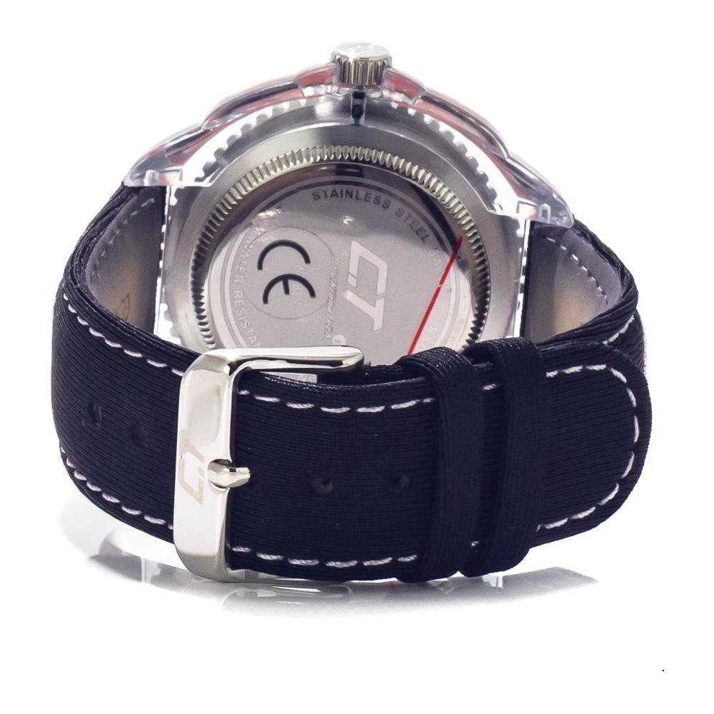 Chronotech Black Leather Watch