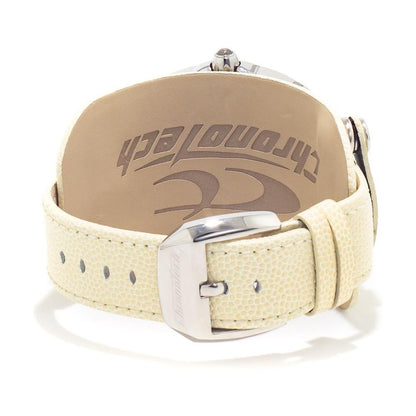 Chronotech Beige Leather Watch