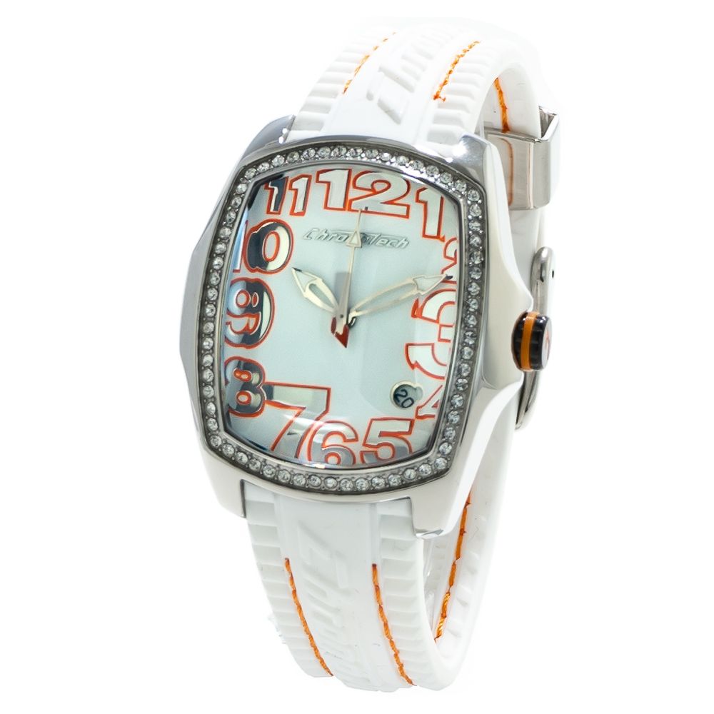 Chronotech White Rubber Dress Watch