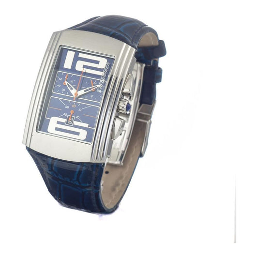 Chronotech Blue Leather Dress Watch