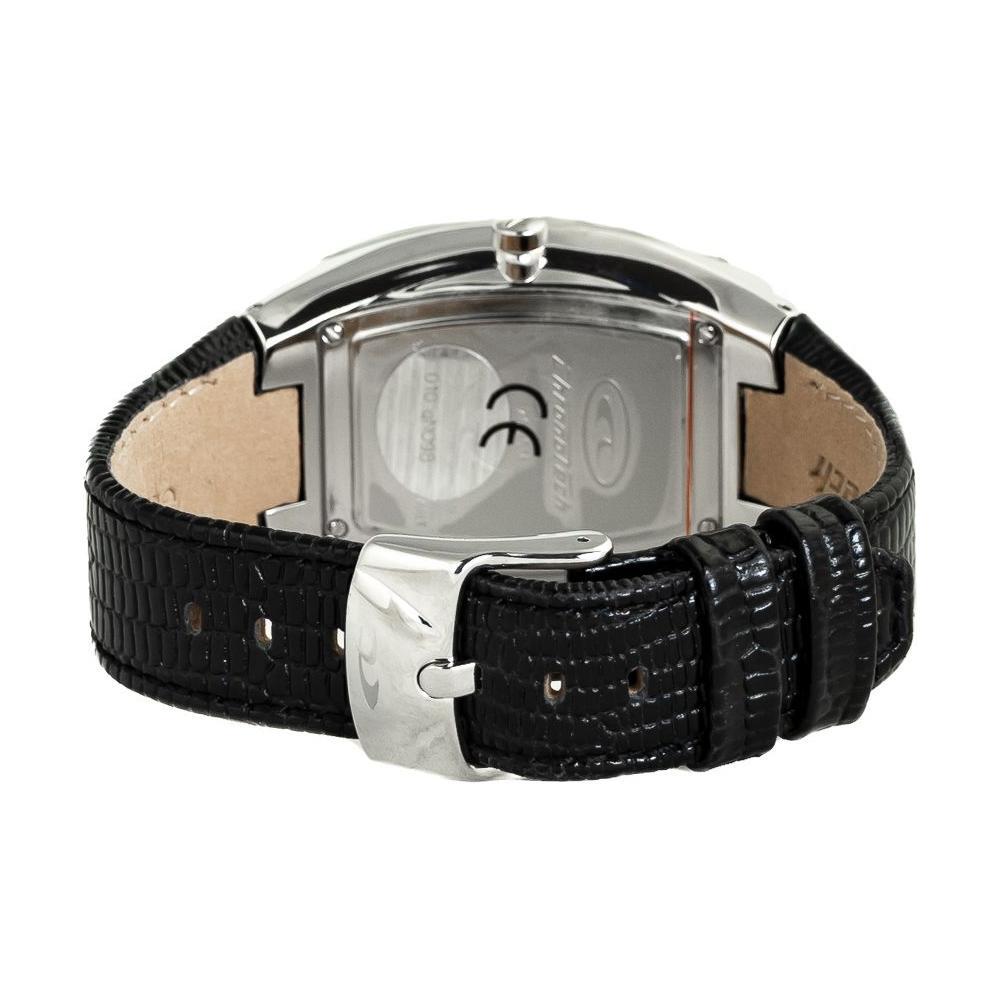 Chronotech Black Leather Watch