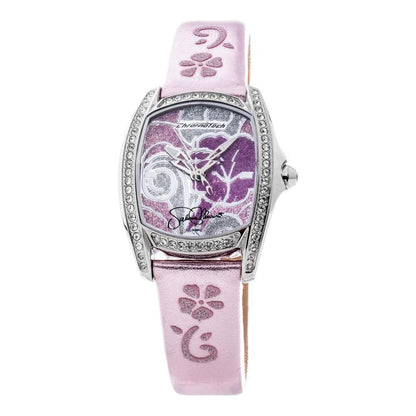 Chronotech Multicolor Leather Dress Watch