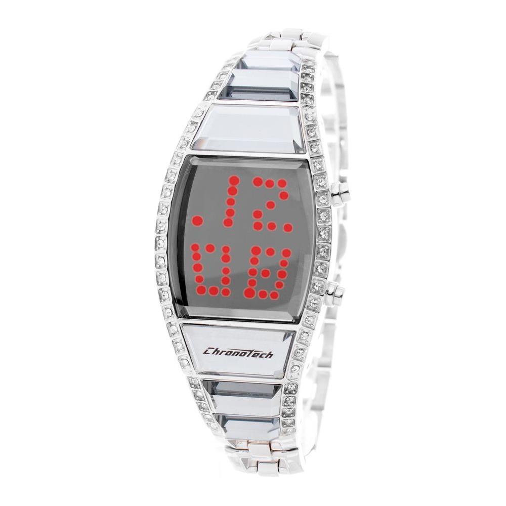Chronotech Silver Stainless Steel Digital Watch