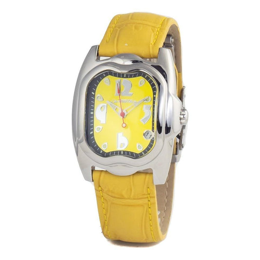 Chronotech Yellow Leather Watch