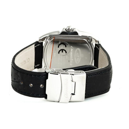 Chronotech Black Leather Watch