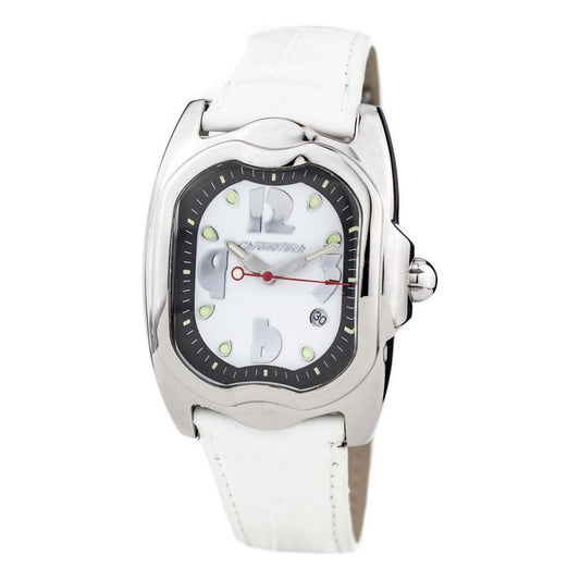 Chronotech White Leather Watch