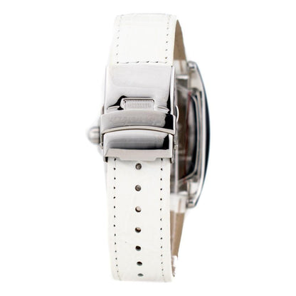 Chronotech White Leather Dress Watch