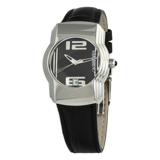 Chronotech Black Leather Watch CHCT7279M04AC