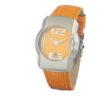 Chronotech Orange Leather Dress Watch
