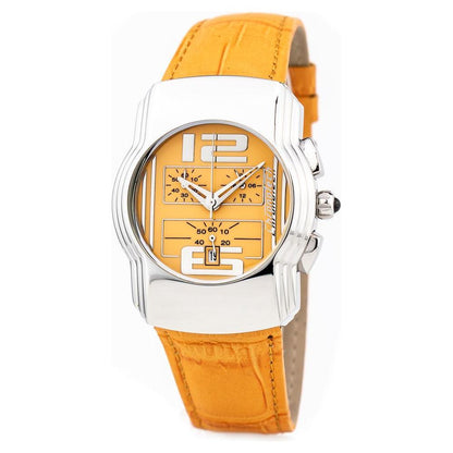 Chronotech Orange Leather Dress Watch