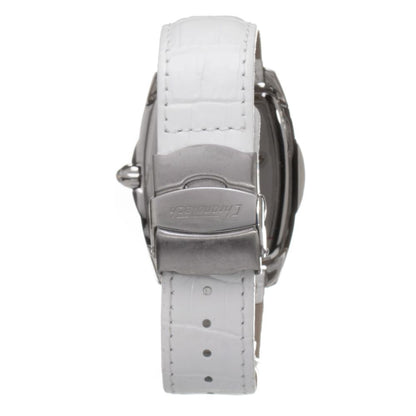 Chronotech White Leather Dress Watch