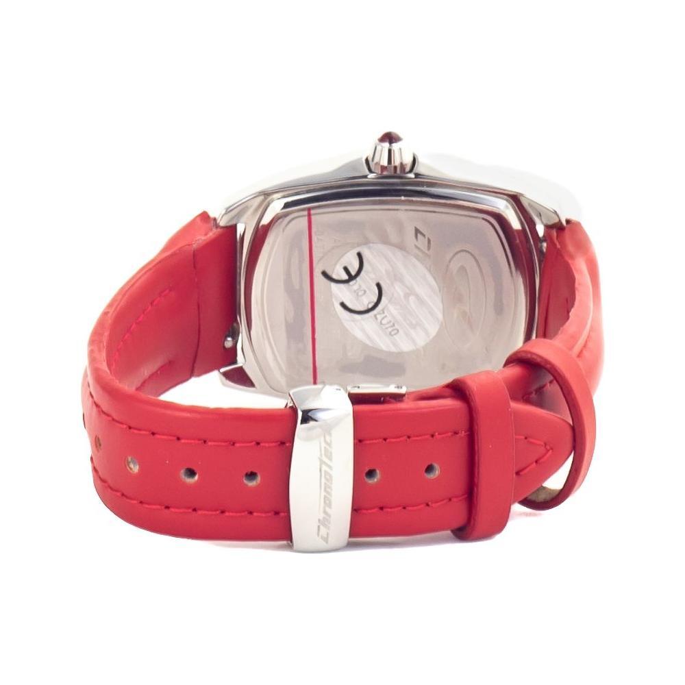 Chronotech Red Leather Dress Watch