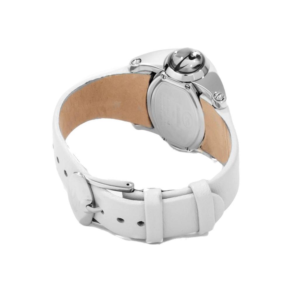 Chronotech White Leather Dress Watch