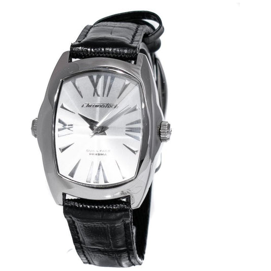 Chronotech Black Leather Watch