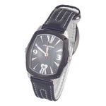 Chronotech Black Leather Watch CHCT7696L12AC