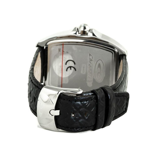 Chronotech Black Leather Watch CHCT7896M102AC