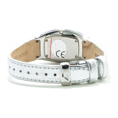 Chronotech Silver Leather Dress Watch