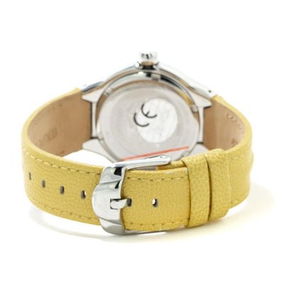 Chronotech Yellow Leather Dress Watch