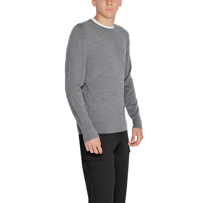 Calvin Klein Gray Recycled Wool Sweatshirt
