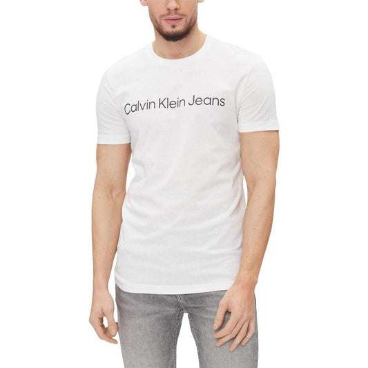 Calvin Klein Jeans White Cotton T-Shirt