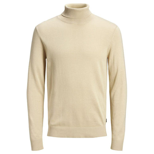 Jack Jones Beige Cotton Sweater Jack Jones Wheat