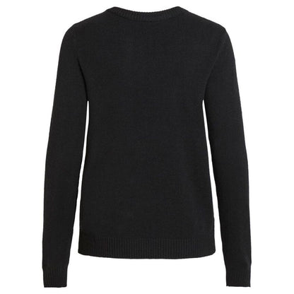 Vila Clothes Black Viscose Sweatshirt