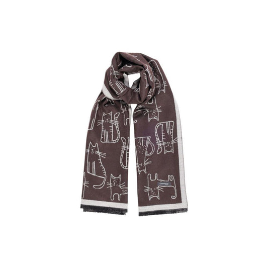 Sandro Ferrone Brown Viscose Scarf Sandro Ferrone Dark Slate Gray