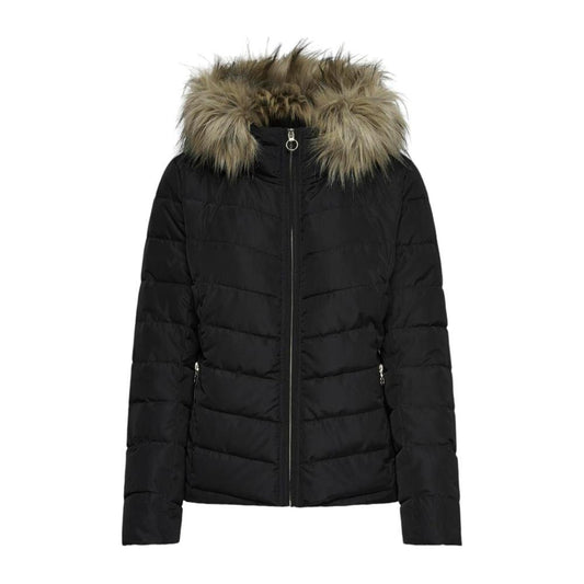 Only Bicolor Polyester Jackets & Coat Only Black