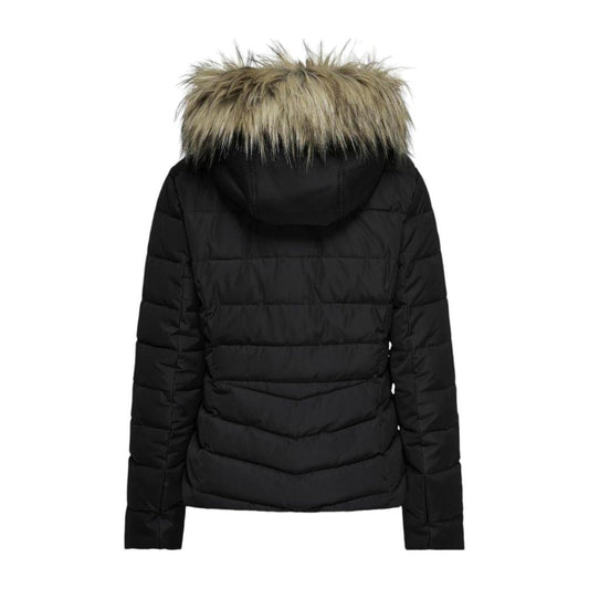 Only Bicolor Polyester Jackets & Coat Only Black