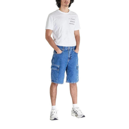 Calvin Klein Jeans Blue Cotton Bermuda Shorts