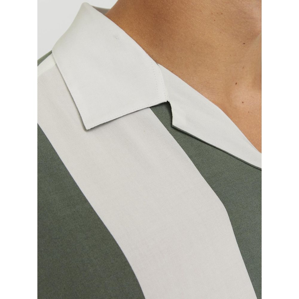 Jack Jones Green Viscose Shortsleeve Shirt