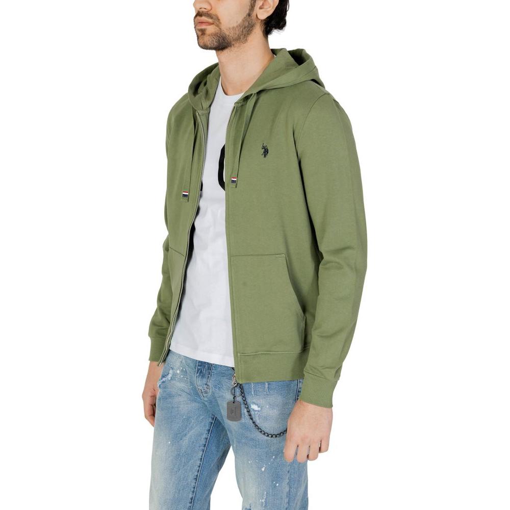 Front view with bag zipped and handles upright.