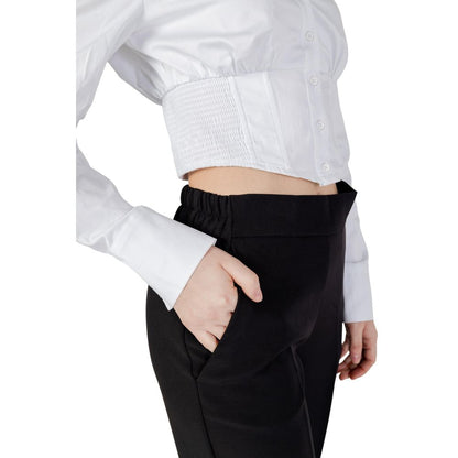 Sandro Ferrone Black Polyester Pant