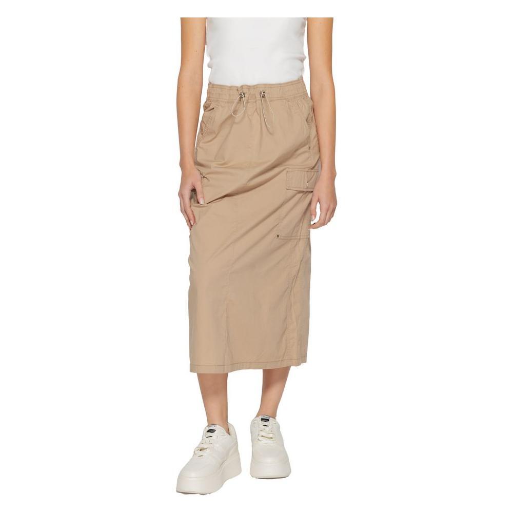 Street One Beige Cotton Skirt ST-14478700127-46