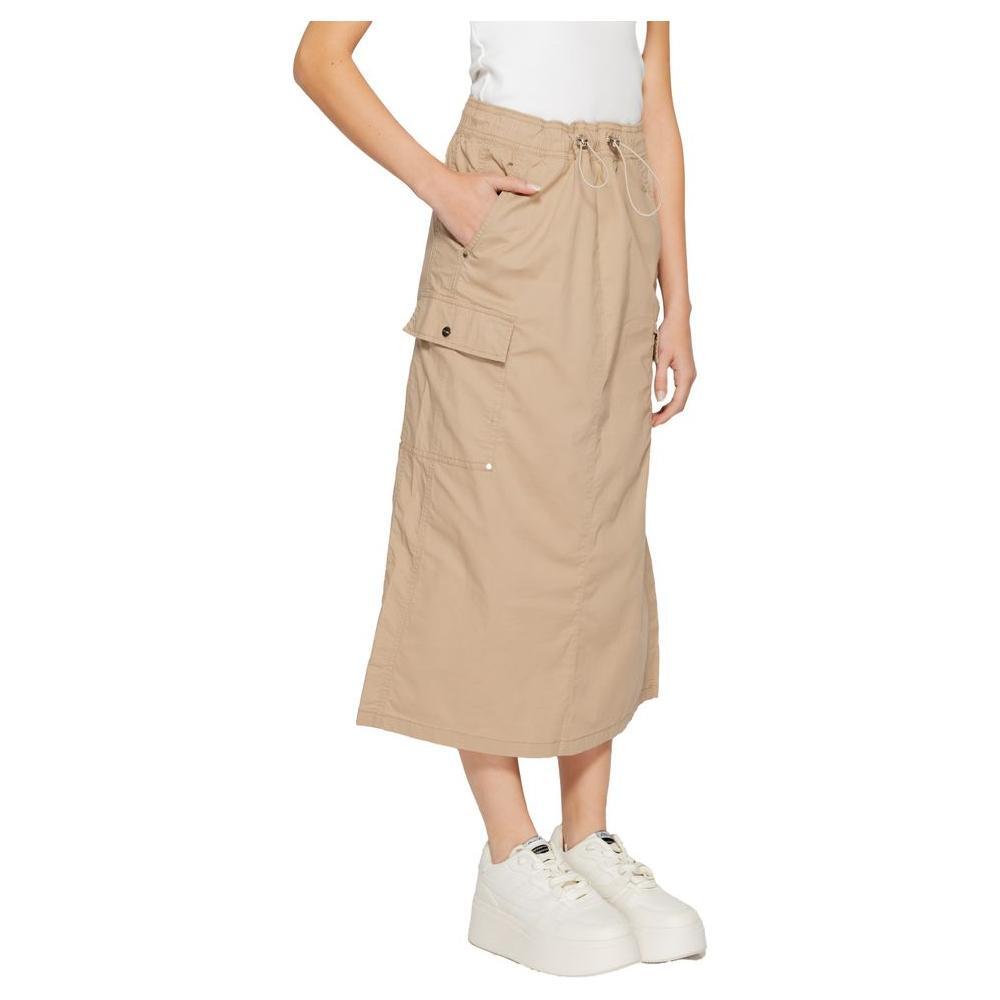 Street One Beige Cotton Skirt ST-14478700127-46