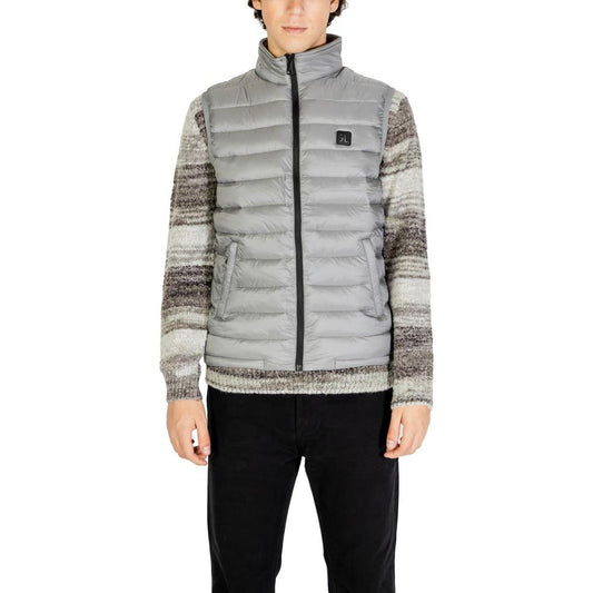 Gianni Lupo Gray Polyamide Jacket Gianni Lupo Dark Gray