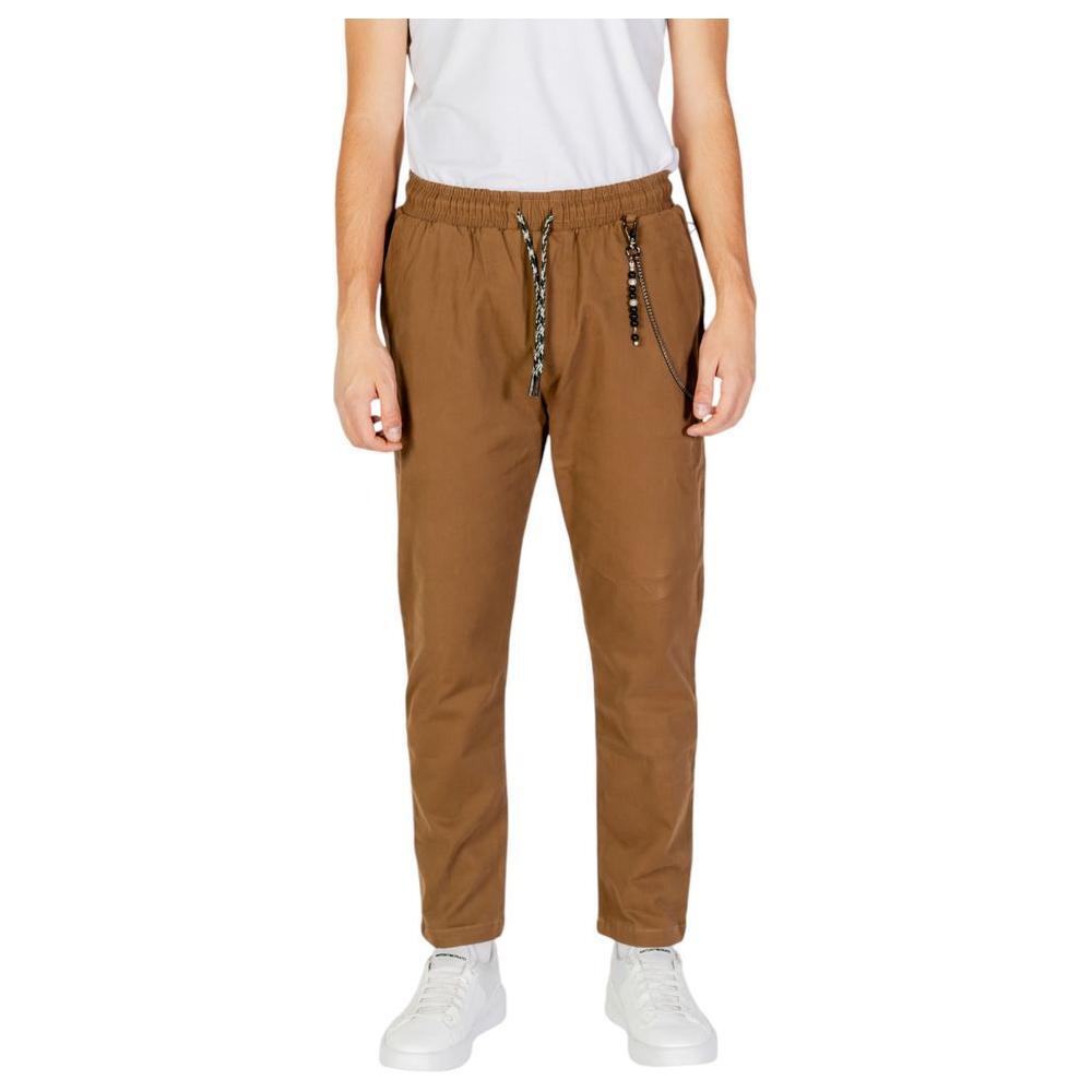Gianni Lupo Brown Cotton Pant GI-14788300140-IT54 | XXL