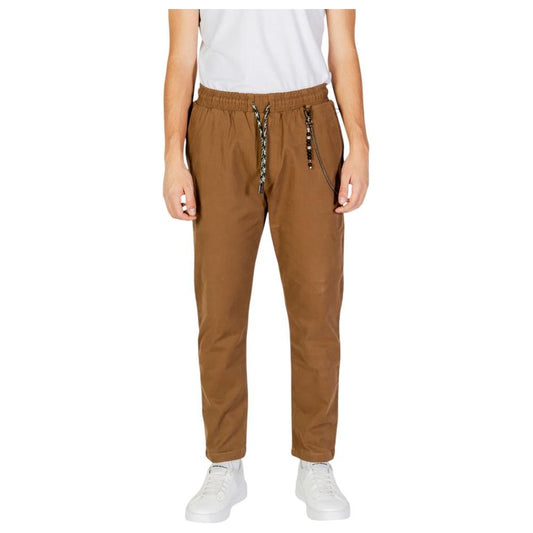 Gianni Lupo Brown Cotton Jeans & Pant Gianni Lupo Sienna