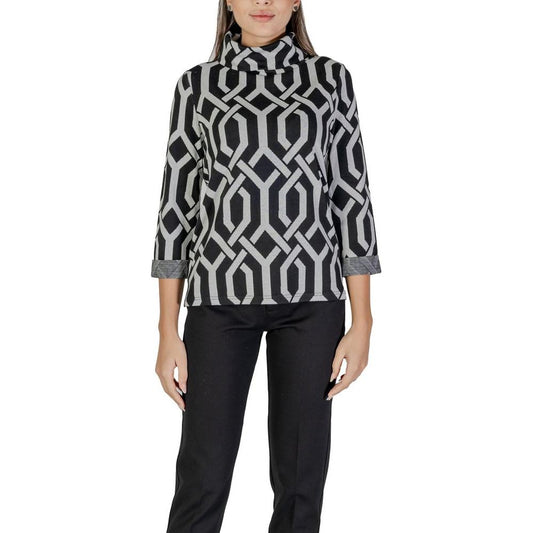 Street One Black Polyester Sweater Street One Dark Slate Gray