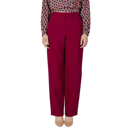 Vila Clothes Bordeaux Polyester Pant