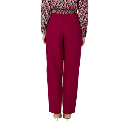 Vila Clothes Bordeaux Polyester Pant